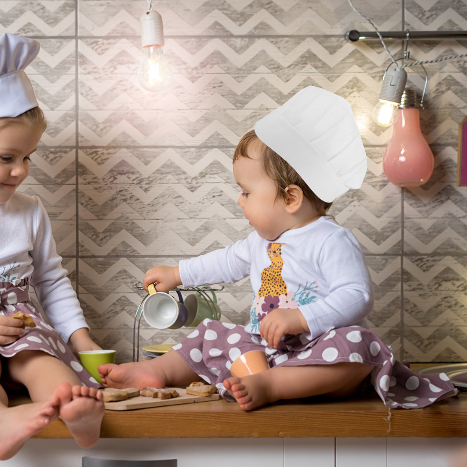 Baking In Kitchen - 15 шт. одноразовых детских шапочек для