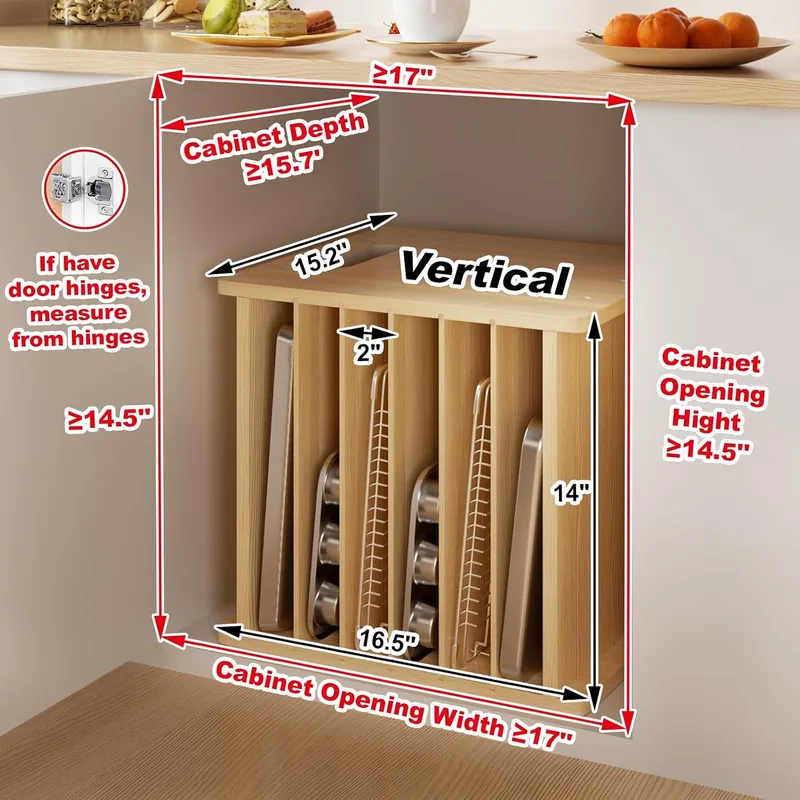 Деревянные разделители для ящи – обзор и цена Kitchen Baking Sheet Organizer