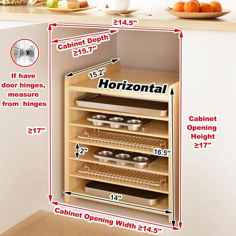 Деревянные разделители для ящи – обзор и цена Kitchen Baking Sheet Organizer