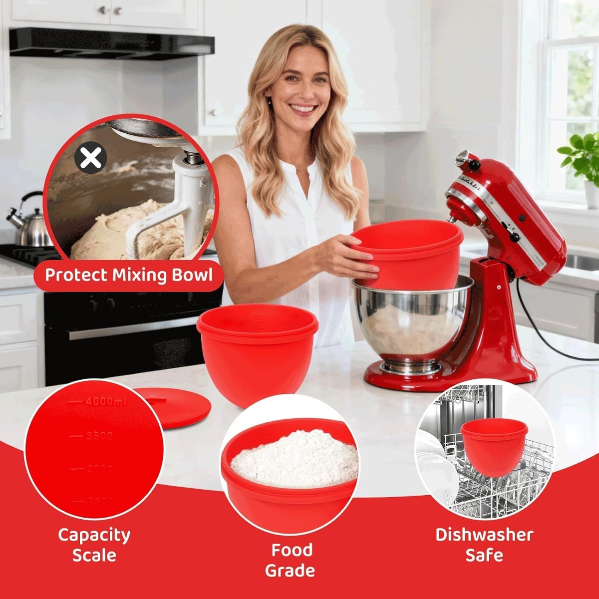 Силиконовая вставка для чаши м – обзор и цена Kitchen Aid Baking Mixer
