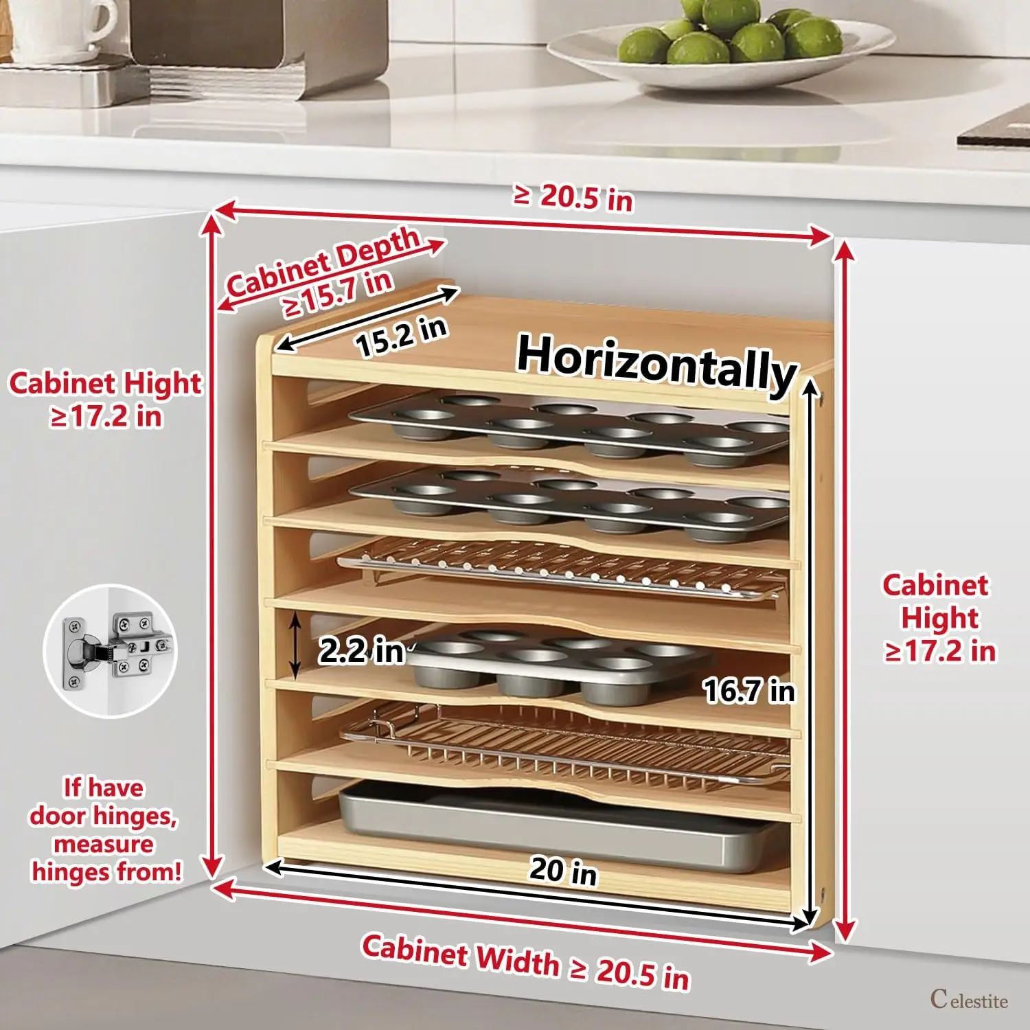 Деревянные разделители для шка – обзор и цена Kitchen Baking Sheet Organizer
